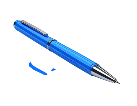A vibrant blue pen - Powered by Adobe