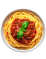 Bowl of spaghetti with meat sauce