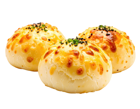 Three cheesy buns