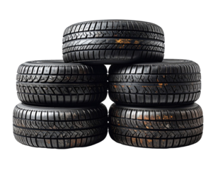 Stack of dirty tires (1)