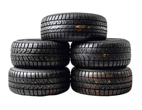 Stack of dirty tires (1)