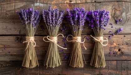 Obraz premium Lavender Bundle Rustic String Tied