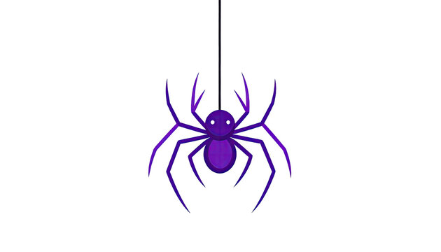 Purple spider on dark background