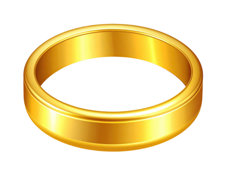 Golden ring, glossy finish