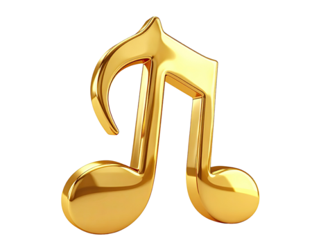 Golden musical note