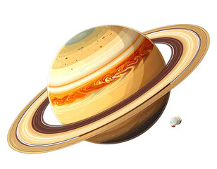 Saturn, a ringed planet in space
