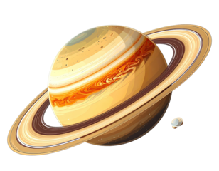Saturn, a ringed planet in space