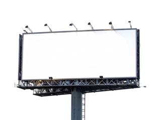 Large blank billboard