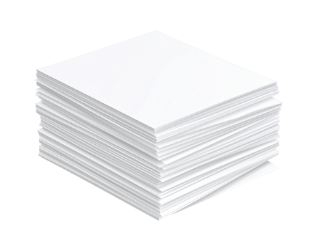 Stack of white paper sheets