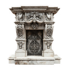 Obraz premium Fancy Fireplace on white background.