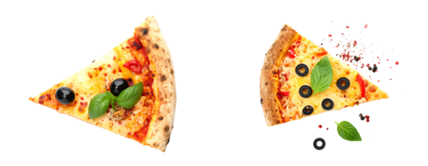 Minimal Pizza Slice Flat Lay