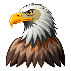 Obraz premium A stylized bald eagle illustration exhibiting strength and noble American symbolism