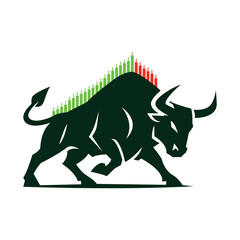 Fototapeta premium Powerful Bull Market Chart Spike For Financial Trading Logo Design