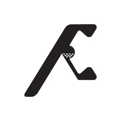 This logo is a combination of the letter F and golf. Simple, minimalist and futuristic.