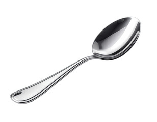 A polished silver spoon