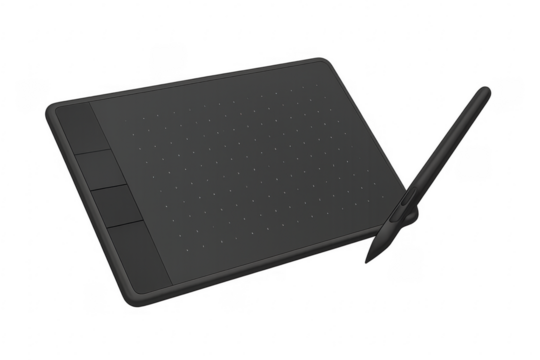 Graphics tablet with stylus for creating digital art