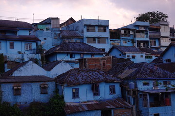 Kampung Biru Arema (Arema Blue Village) in Malang, Indonesia
