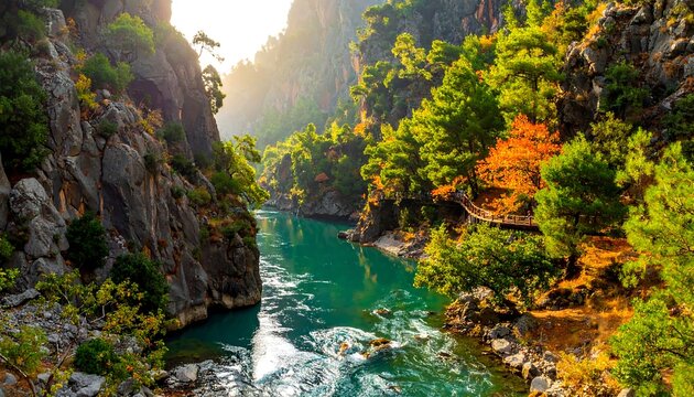 Stunning autumnal canyon