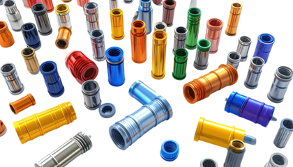 Colorful plumbing components