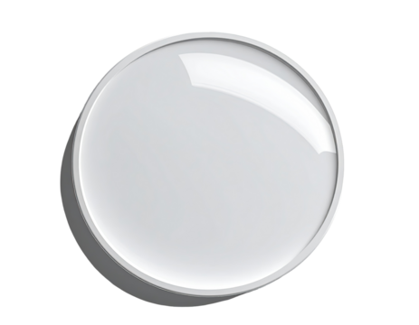 Round white glossy object