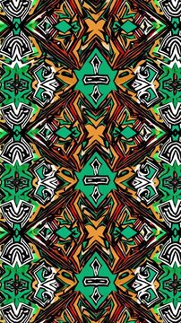 Ethnic Seamless Pattern Background with Abstract Tribal Geometric Design