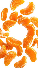 Mandarin orange slices arranged in a circle