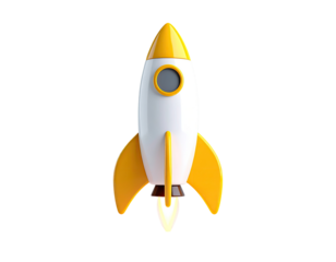 Cartoon rocket illustration