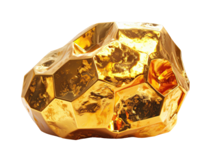 Golden,faceted gem
