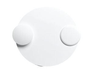 White circle with two circles