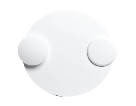 White circle with two circles