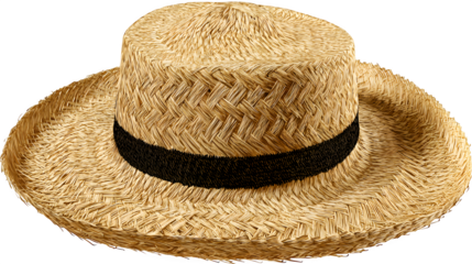 straw hat isolated on white