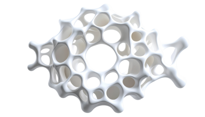 Abstract white lattice structure