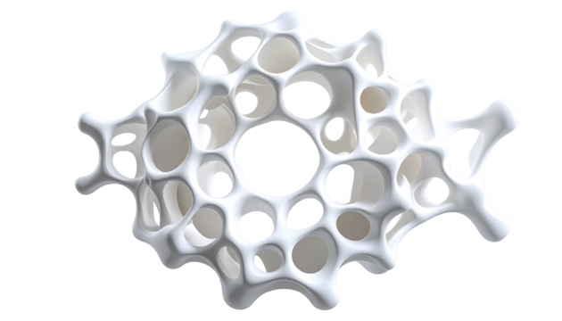 Abstract white lattice structure
