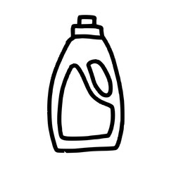 Laundry detergent bottle simple outline icon