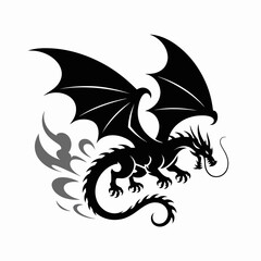 dragon tattoo vector illustration