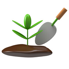 Planting Sapling 3D Icon