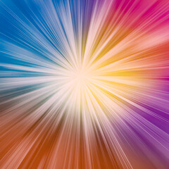 Obraz premium Abstract colorful background with an orange and yellow sunburst explosion of bright rays and light for design