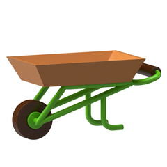 Wheelbarrow 3D Icon