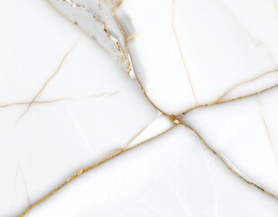 Fototapeta premium Luxurious seamless white marble texture background with elegant golden veins, showcasing a sophisticated natural stone pattern perfect for high-end interior design and abstract art projects