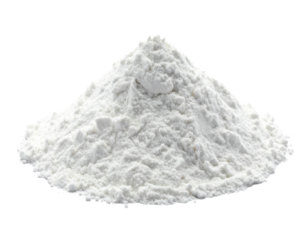 Pile of Baking Powder isolated on a white background