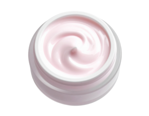 Swirl of Pink BB Cream isolated on a white background