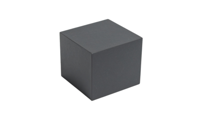 Gray cube, simple and solid form