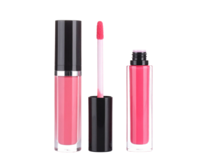 Swirl of Pink Lip Gloss isolated on a white background