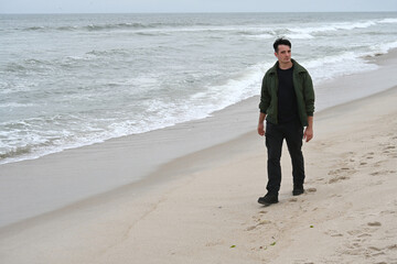 young man at the beach
