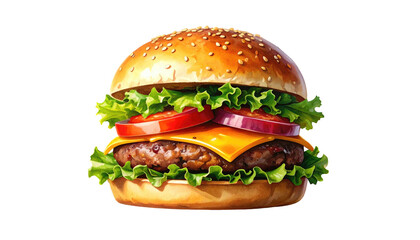 Close-up of a juicy burger