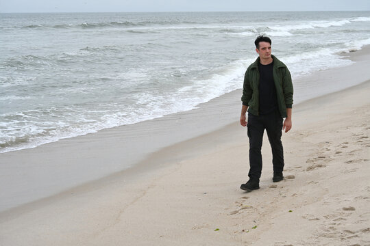 young man at the beach