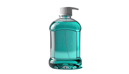 Teal liquid dispenser bottle