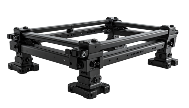 Dark gray mechanical frame