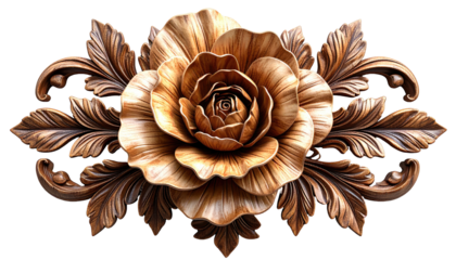 Ornate carved rose medallion