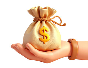 Hand holding a money bag (1)